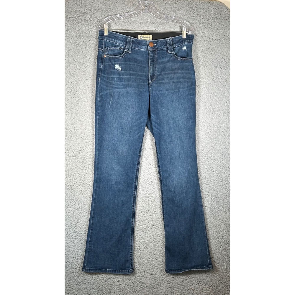 Democracy AB Solution Flare Jeans Dark Wash Womens 12 Tummy Control Boho hippie